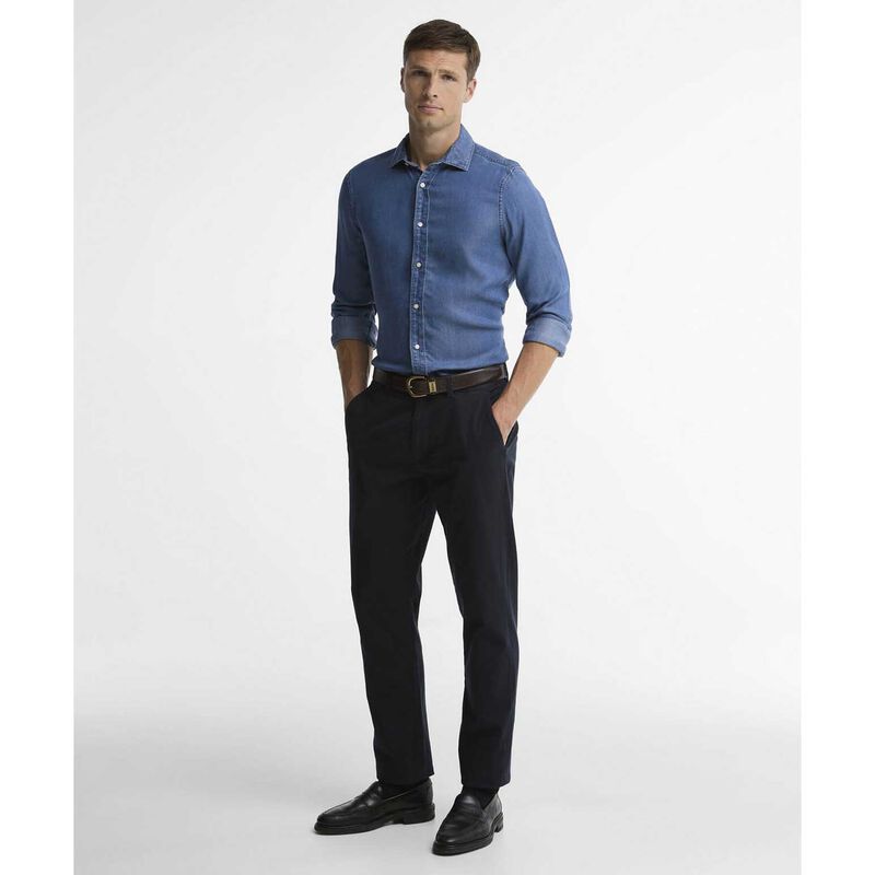 Barbour Burnett Denim Tailored Long-Sleeved Shirt image number 3